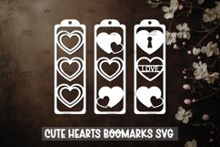 12 Valentine Bookmarks Paper cut SVG Product Image 2