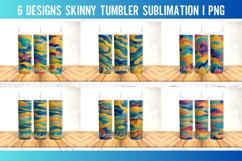 Colorful Wave 20 OZ Tumbler Sublimation Design Product Image 1