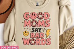 Good moms say bad words PNG, Retro Mama Sublimation PNG Product Image 2