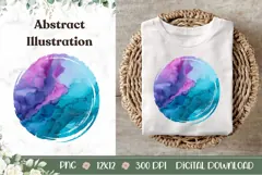 Watercolor Blue Illustration, Marble PNG, Blue PNG Product Image 1