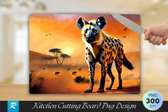 Hyena Background Cutting Board Sublimation Design Product Image 1