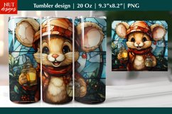 Stained Glass mouse tumbler, Christmas tumbler sublimation Product Image 1