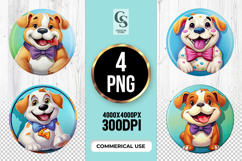 Cute Puppy Bow Tie Clipart Sublimation PNG Product Image 1