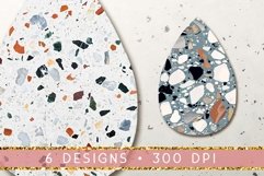 Terrazzo Teardrop Earring Bundle | Sublimation Design Png Product Image 2