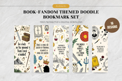 Cute Bookish Doodle Bookmark Set|Fandom Inspired Reading Product Image 1
