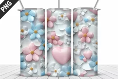 Valentines Love Skinny Tumbler PNG Wrap| Valentines Tumbler Product Image 2