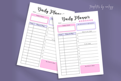 Aesthetic Daily Planner Template for Canva | Editable PDF &amp; Product Image 1