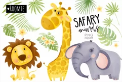 Safari animals kids clipart, Safari Baby Shower, Jungle Product Image 1