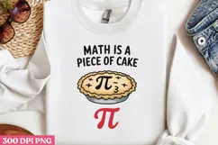 MATH IS A PIECE OF CAKE PNG, Pi Day Sublimation PNG Product Image 2