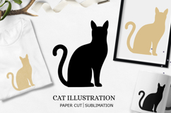 Cat paper SVG / Cat SVG / cat silhouette png Product Image 1