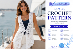 Crochet Peplum Vest Pattern PDF Product Image 1