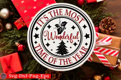 Christmas Round sign Svg holiday quotes Svg design Christmas Product Image 1