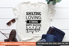 Amazing Loving Strong Happy Selfless Graceful Svg Product Image 1