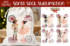 Christmas Ballerina Santa Sack, Kids Santa Sack Designs Product Image 1