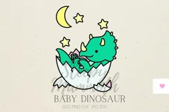 Baby Dinosaur SVG - Dinosaur PNG, Cute Dinosaur Svg Product Image 1
