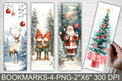 Christmas Printable Bookmarks PNG Product Image 1