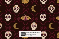 Gothic Halloween Charms Pattern Product Image 1