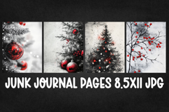 4 Christmas Digital Papers I Christmas Junk Journal Pages Product Image 1
