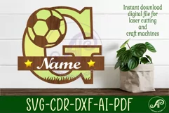 Football or Soccer Capital Monogram Letter G SVG Product Image 1