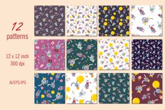 Rabbits party digital paper /seamless patterns Product Image 2