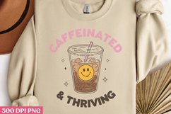 Caffeinated &amp; thriving PNG, Iced Coffee Mental Product Image 2