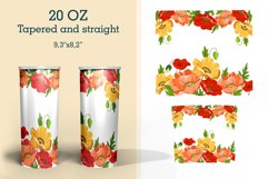 Tumbler Sublimation Design Drawn Poppies 8 PNG files Product Image 2