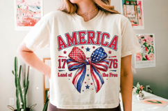 America 1776 Land Of The Free PNG T-Shirt|4th of July PNG Product Image 1