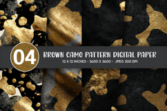 Brown camo pattern digital paper Product Image 1