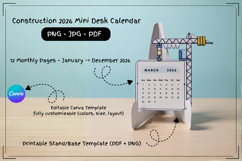 Construction Engineer Desk Calendar 2026 Product Image 1