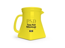 Square Teapot Mockup Template Photoshop Product Image 2