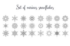 Set of various snowflakes. Product Image 1