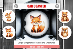 Derpy Gingerbread Woodland Car Coaster Product Image 1