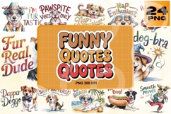 Funny Dog Quotes PNG Bundle Product Image 1