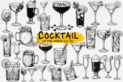 Vintage Cocktail Clipart Product Image 1