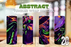 Liquid Waves Tumbler Sublimation, Neon Purple Tumbler PNG Product Image 1