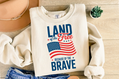 Land of the Free Because of the Brave svg | Shirt Svg Product Image 2