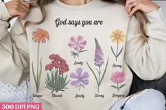 God says you are. PNG, Christian Sublimation PNG Product Image 1