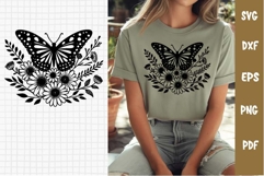 Floral Design, Flowers and Butterfly SVG Pattern Product Image 2