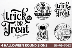 Halloween Round Signs SVG Product Image 1
