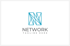 Network Letter N logo design vector template Product Image 1
