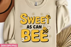 Sweet as Can Bee PNG, Bee Sublimation PNG Product Image 1