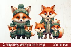 Christmas Family Animals Sublimation Clipart, Christmas PNG Product Image 1