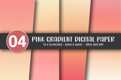 Pink Gradient Digital Paper Product Image 1
