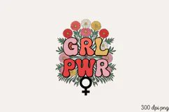 GRL PWR PNG, Girl Power sublimation Product Image 2