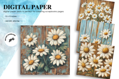 Sunflower Background Wallpaper Digital Paper Wall Art Product Image 1