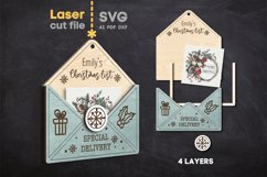 Christmas Envelope SVG laser cut file for Glowforge Product Image 2