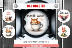 Bitter Coffee Goth Car Coaster Product Image 1