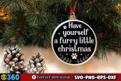 Have yourself a furry little christmas SVG, Christmas Dog SV Product Image 2