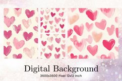 Heart Valentines Background Love Pattern Wallpaper Product Image 1