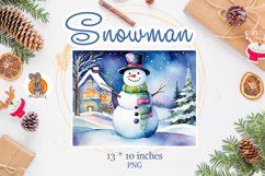 Snowman, house, Christmas tree Product Image 1